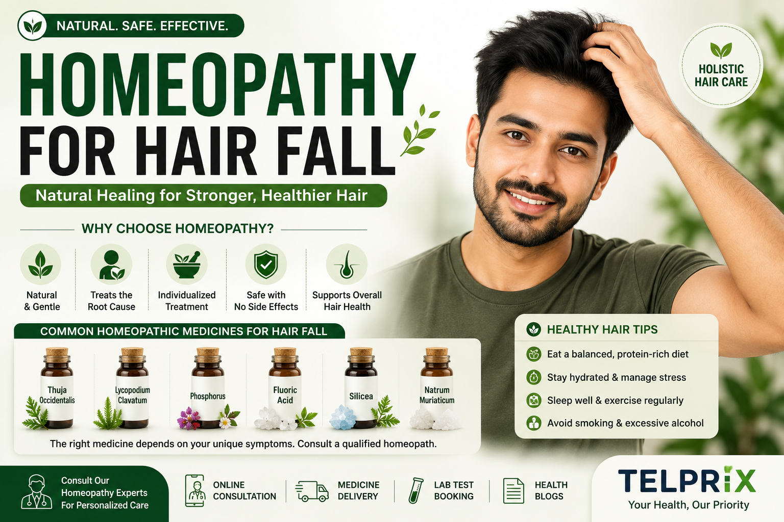Say Goodbye to Hair Fall! The Homeopathic Advantage, Top Remedies, and Your Path to Thick, Healthy Hair